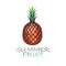 Pineapple icon on white background. Vector illustration