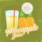 Pineapple juice vector