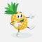 Pineapple Logo mascot Hi pose