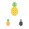 Pineapple Logo Template. Fruit Logotype. Vector.