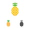 Pineapple Logo Template. Fruit Logotype. Vector.