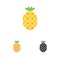 Pineapple Logo Template. Fruit Logotype. Vector.