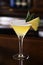 Pineapple Martini on Wood Bar Top