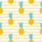 Pineapple Natural Seamless Pattern Background Vector