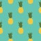 Pineapple Natural Seamless Pattern Background Vector Illustratio