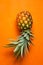 Pineapple pattern Orange background cool wallpaper