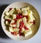 Pineapple and pomegranate salad
