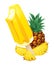 Pineapple popsicle Ice-cream. Summer flavor