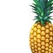 Pineapple realistic summer exotic fruit closeup