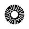 pineapple round slices glyph icon vector illustration