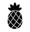 Pineapple silhouette icon vector illustration isolated