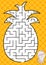 Pineapple silhouette maze labirinth game