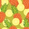 Pineapple slice seamless pattern