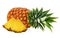 Pineapple with slices isolated