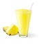 Pineapple Smoothie on White Background