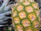 Pineapple sold in the market