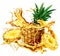 Pineapple into of splashes juices