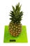 Pineapple on square kitchen scales