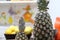 pineapple on the table with other seasonal fruits