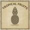 Pineapple tropical fruit symbol