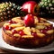 Pineapple Upside-Down Cake , traditional popular sweet dessert cake