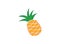 Pineapple vector, pineapple ananas fresh fruit for logo design illustration on white background