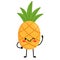 Pineapple winks. Cartoon character pineapple