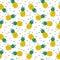 Pineapples seamless pattern