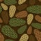 Pinecone army pattern seamless. hunting Wood cone background. military ornament. soldiers protective texture