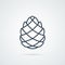 Pinecone Line Icon Vector