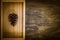 Pinecone on wood tray