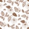 Pinecones color seamless pattern