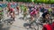 Pinerolo, Italy May 27, 2016; Start of the stage of the Tour of Italy from inside the group,