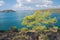 Pines on coast of gulf in Aegean Sea. Yaniklar, Mugla, Turkey