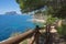 Pinets beach in Benisa, overlooking the PeÃ±on de Ifach in Calpe de Alicante in Spain