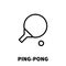 Ping-pong icon or logo in modern line style