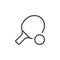 Ping pong inventory line outline icon