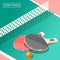 Ping Pong Isometric Background