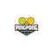 Ping pong logo. Table tennis sport badge. Vector illustration