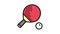 ping pong sport game color icon animation