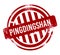 Pingdingshan - Red grunge button, stamp