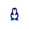 Pinguin cute logo, pinguin character icon