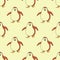 Pinguin walking seamless pattern