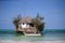 Pingwe, Zanzibar - The Rock restaurant. It is world-famous restaurant known for its extraordinary location in ocean and landmark