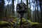 pinhole camera assembled on tripod in nature