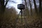 pinhole camera assembled on tripod in nature