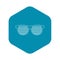 Pinhole glasses icon, outline style