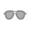 Pinhole glasses linear icon