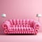 Pink 3d Couch By Johann Jurgen Oehlaa - Humorous Imagery And Baroque Animals