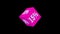 Pink 3d square with discounts of five ten fifteen twenty five percent. Alpha channel